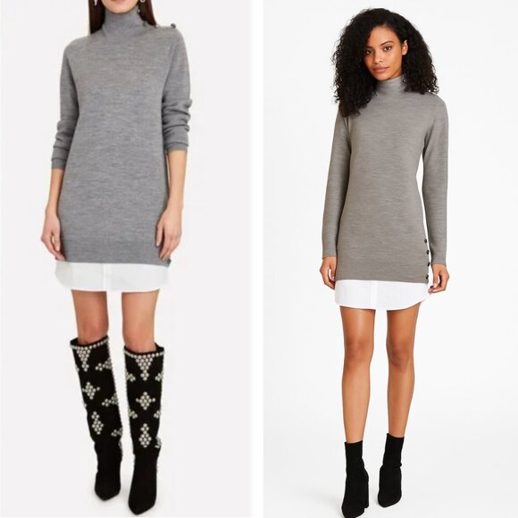 Veronica Beard Soval Layered Sweater Dress Wool Size Small - Picture 1 of 9